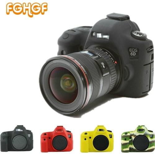 Soft Silicone Rubber Camera Protective Body Case Skin For Canon 6D DSLR Camera Bag protector cover