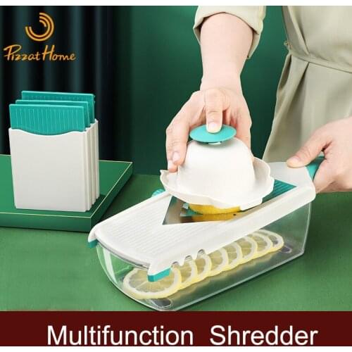 PizzAtHome 3 Pcs Blades Set Multifunction Vegetable Shredder Lemon Slicer Stainless Steel Cucumber Onion Ginger Crusher Cutter