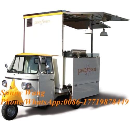 New Ape Piaggio Popular Food Tuk Tuk Electric Mobile Food Truck for Sale