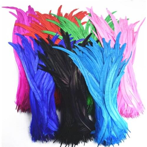 Wholesale 16-18 Inch 40-45CM Natural Rooster Coque Tail Feather Cheap Feathers For Crafts wedding Decoration Diy Pheasant plumes