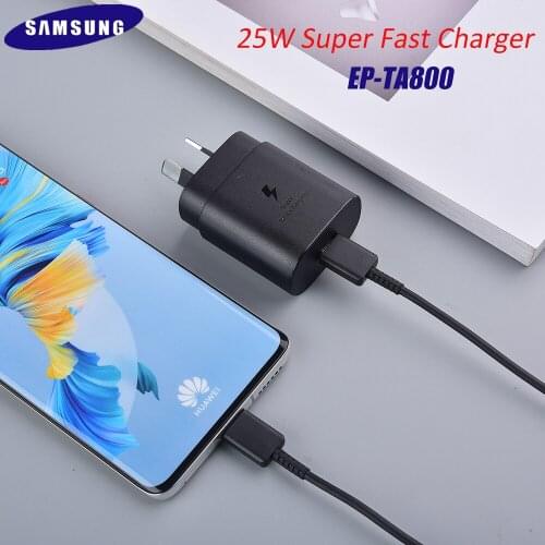 Original Samsung Galaxy Note 10 20 25W Super Fast Charging Adapter PD Charger 1/2M USB C To USB C Line For S20 Ultra S20+ A51 5G