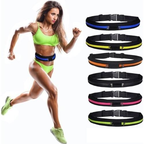 Portable Cycling Running Waist Bag Waterproof Anti-theft Mobile Phone Holder Waist Belt Belly Bag Gym Outdoor Sport Fitness Bag