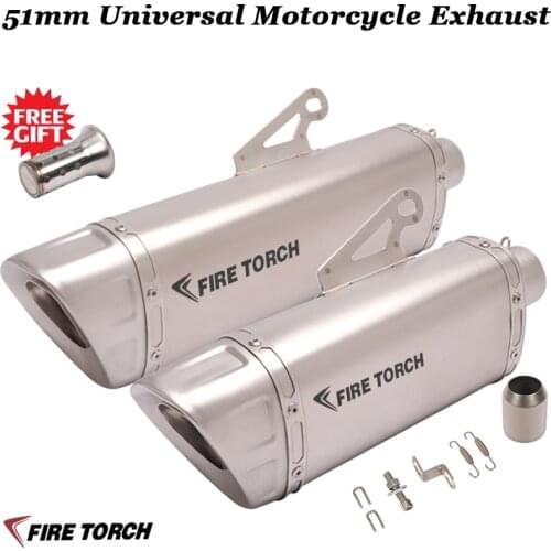 51MM Universal Motorcycle Exhaust Pipe Modified escape moto For R1 R6 Z900 ER6N CBR1000RR Z900 PCX125 S1000RR MT10 GSXR650/750