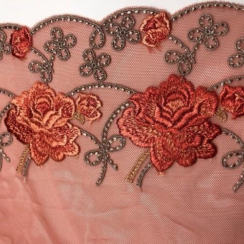 HIGH TOP QUALITY 30cm Embroidery Lace Trim Hot New Water Soluble Lace Fabric DIY