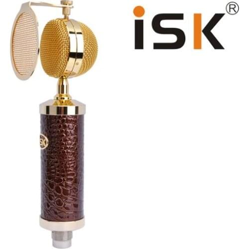 Top quality ISK RM-18 pure gold-plated large sound head Condenser mic use for Studio stage performances PC recording ect