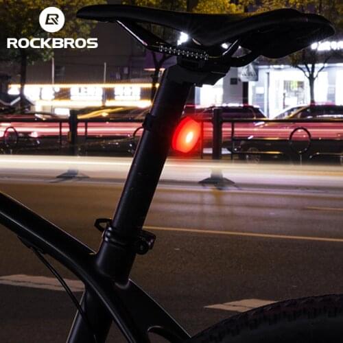 ROCKBROS Bicycle Tail Light Bike Rear Light Taillight Flashlight Night Riding Safety Warning Helmet Lights Cycling accessory