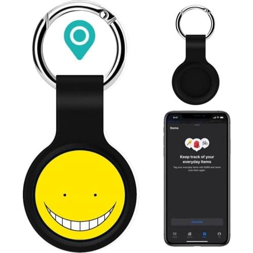 Apple Airtags Protective case Liquid Silicone Locator Tracker Anti-lost Device Keychain For anime Assassination Classroom