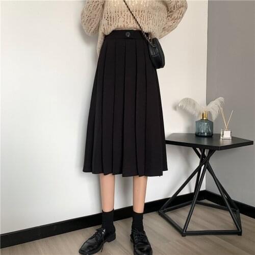 Woman clothes spring and autumn retro long skirt black skirt skirt woman skirts medieval skirt