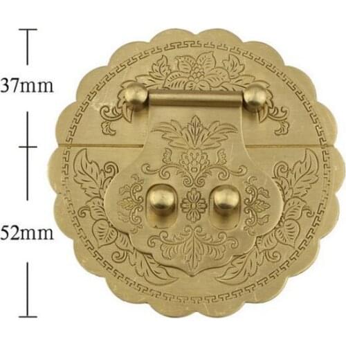 1pc 89mm Pure Copper Circular Wave Lock The Box Buckle For Furniture