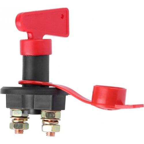 12V/24V Universal Car Battery Disconnect Switch Power Isolator Cut Off Kill Switch with Removable Key Car Accessories