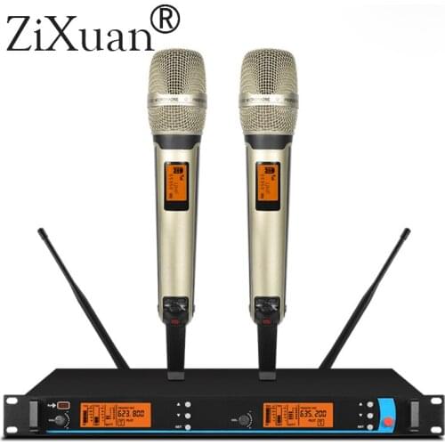 2019 NEW ZX-6500 SP2 - SKM9000 19" Rack Mountable UHF Wireless Microphones System conference home Karaoke handheld microphone