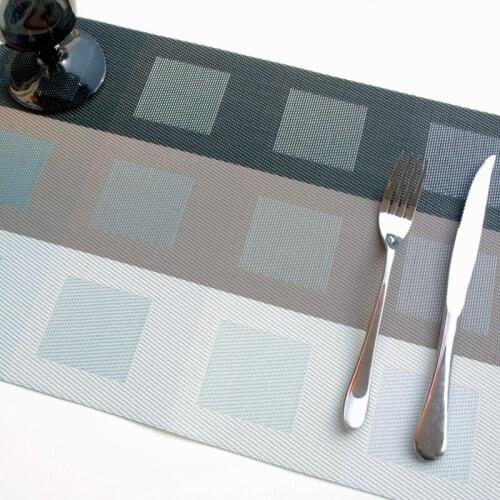 4pcs/lot Placemat Fashion Dining Table Mat Pads Bowl Pad Coasters Waterproof Table Cloth Slip-resistant Pad 45x30cm