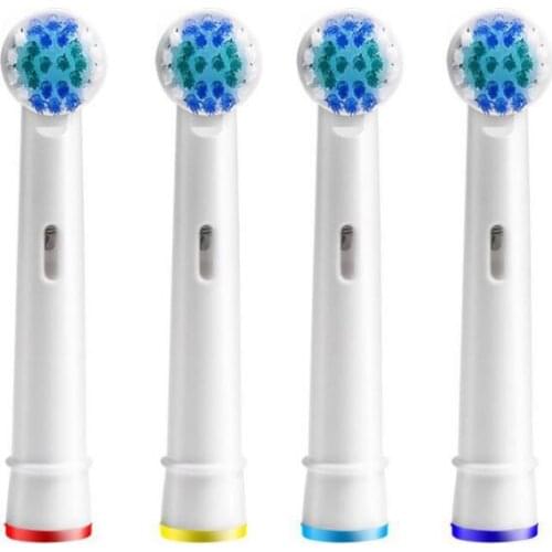 40set/lot 4pcs/set Dual Clean Electric Toothbrush Head Round Head Universal Double Brush Head English Paperboard Package HA1973