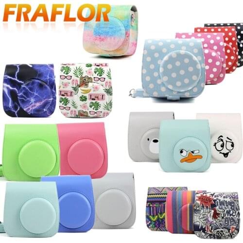 PU Leather Instant Camera Accessories Shoulder Bag Protector Cover Case With Strap Fuji Fujifilm Instax Mini 9 Mini 8 Camera Bag
