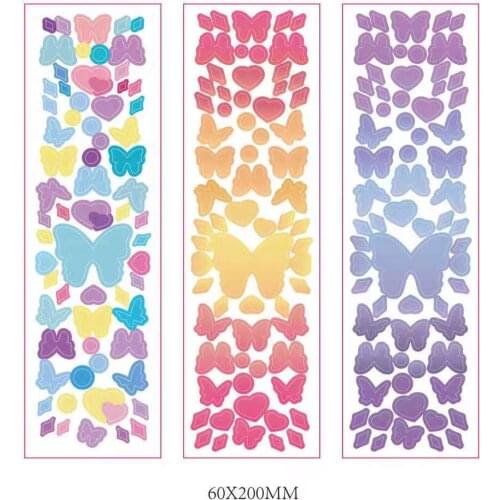 Creative Sparkling Colorful Butterfly Laser Stickers DIY Scrapbook Idol Card Album Gift Decorative Stationery Stickers