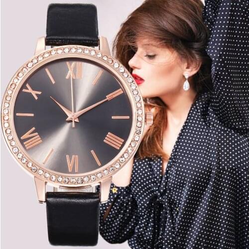 Top Brand High Quality Fashion Womens Watch Ladies Simple Watches Geneva Faux Leather Analog Quartz WristWatch Clock Saat Gift