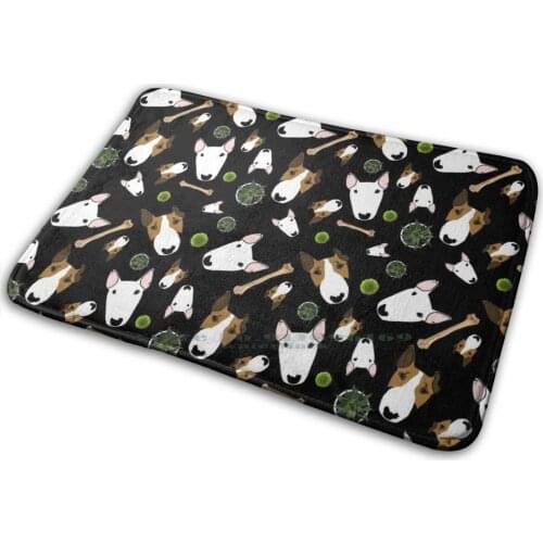 Mara And Hilma Mat Rug Carpet Anti - Slip Bedroom Entrance Door Mat Emilydevineart Bull Terrier Bull Terriers Dog