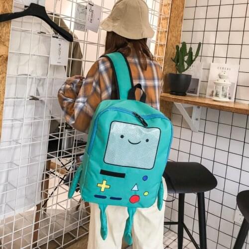 Fashionable Small Backpack Women Cartoon Robot Nylon Backpacks Creative School Bags For Teenage Girls Travel Backpack Mochilas