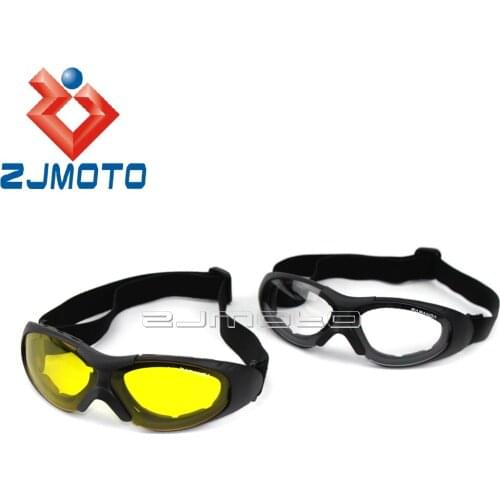Motorcycle Riding Goggles Adjustable Windproof Eye Glasses Snow Goggles Winter Sports Ski Motocross Biker Cycling Sunglasses