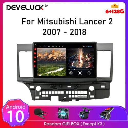 10" Android 10 Car Radio Multimedia Video Player 2 din 4G+WIFI Navigation GPS Stereo DVD For Mitsubishi Lancer 10 CY 2007 - 2017
