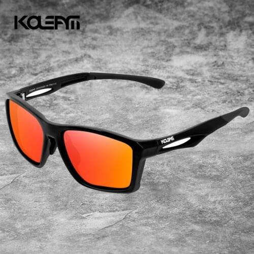 KDEAM Urtral Lightweight Unbreakable TR90 Polarized Sunglasses Square Man Sport Shades Inpact Resistance Safety Goggle With Box