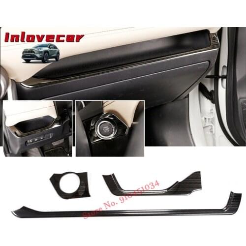 Stainless Steel Interior accessories ignition start cover trim for toyota rav4 rav 4 xa50 2019 2020 metal Garnish accesorios