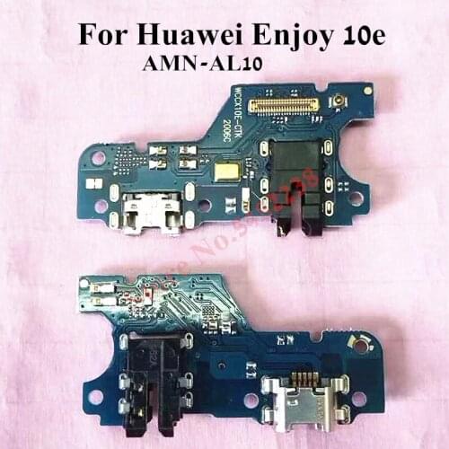 Original USB Charging Dock Port Flex Cable For Huawei Enjoy 10e AMN-AL10 Charger plug With Earphone Jack MIC connector board