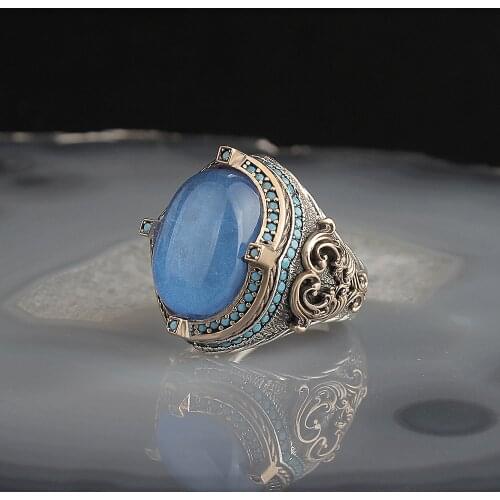 Paraiba Cubic Zirconia 925 Sterling Silver Ring