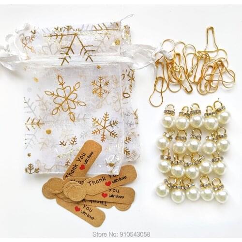 20 Pieces Faux Pearl Pedant Baby Shower Favors White Organza Gift Bags Baptism Keepsakes Wedding Favors Birthday Bridal Souvenir