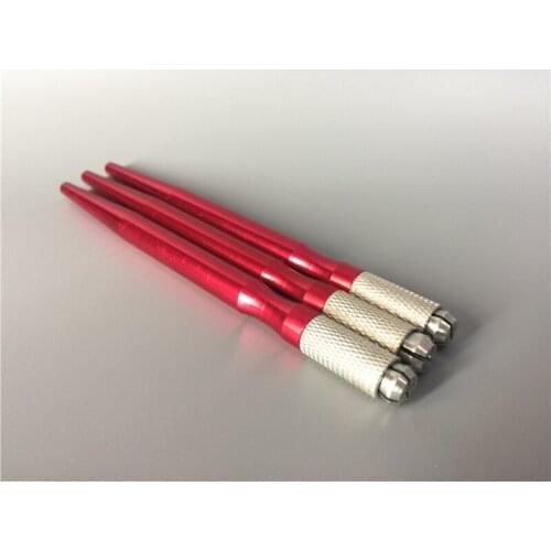 2PCS Manual tattoo pen permanent makeup eyebrow machine microblading needles pen red colors