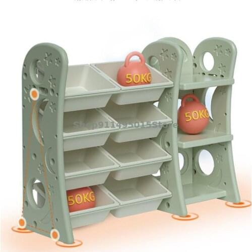 Childrens Toy Storage Rack Baby Toy Shelf Kindergarten Storage Storage Box Storage Cabinet Bookshelf Integrated