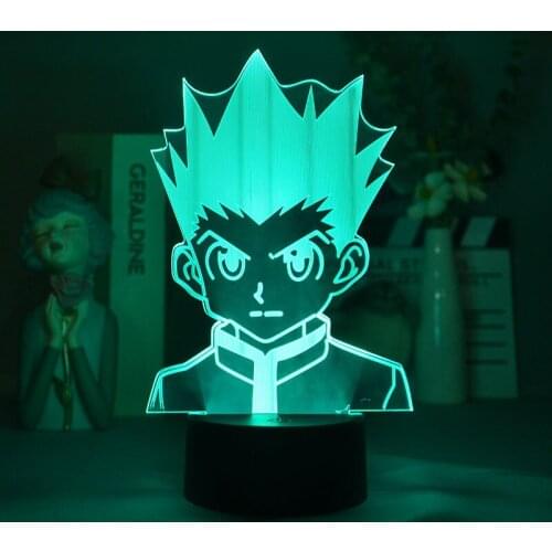 3d Led Night Lamp Anime Hunter X Hunter for Kids Child Bedroom Decor Nightlight Manga Cool Birthday Gift anime figure