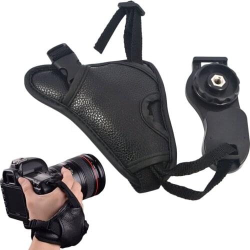 Dinto Hot PU Leather triangle belt DSLR-C Soft Black Grip Wrist Hand Strap for Canon Nikon Sony Pentax MGO3 Camera