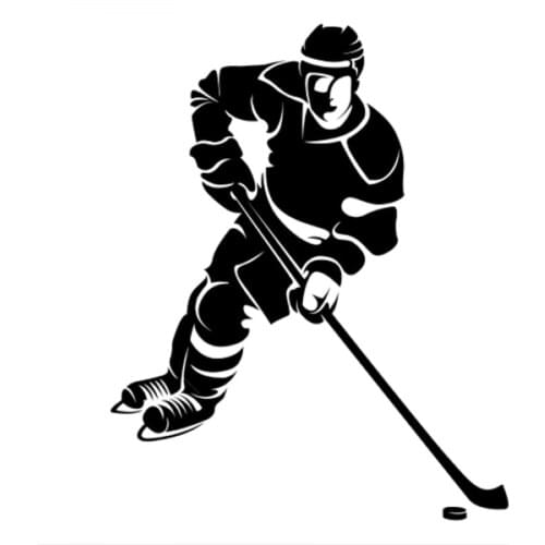 18x14cm hockey Player Sportman Car Glass Body Decoration Window Stickers Decal Accessories CL309
