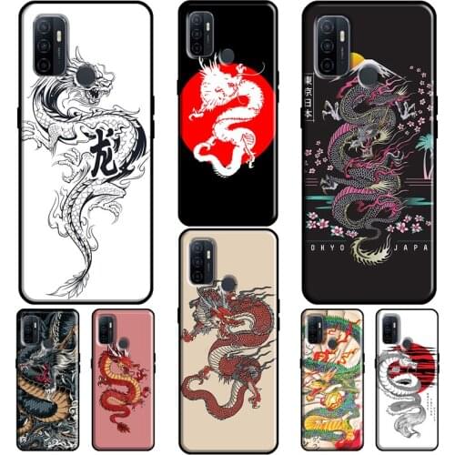 Japanese Dragon Style For OPPO A52 A72 A83 A91 A5 A9 A53 A31 2020 F5 F7 Reno 4 Pro 2Z A5S A1K A15 Phone Case