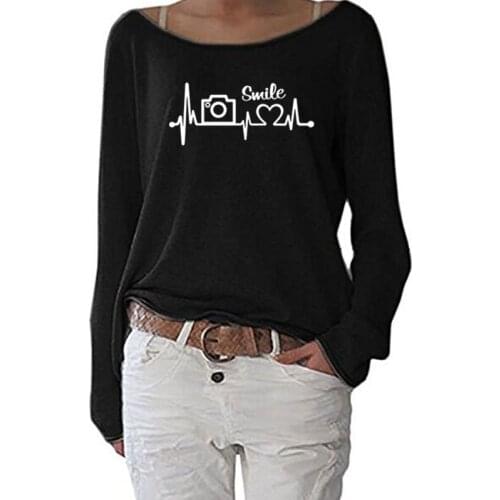 Nurse Heartbeat Lifeline Print Women T Shirt Long Sleeve Funny Autumn Tops Streetwear Tshirt Women Casual Clothes