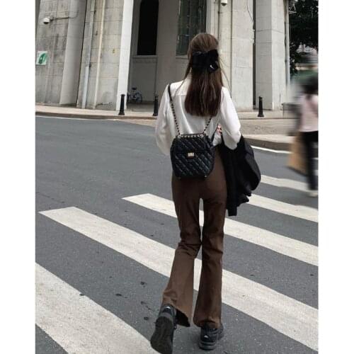 2021 Vintage Elegant High Waist Micro Trumpet Jeans Womens Spring Summer Slim Denim Pants Casual Long Flare Pants For Women