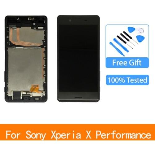 For Sony Xperia X Performance LCD Display Touch Screen Digitizer Assembly With Frame F8131 F8132 For Sony Xperia X Performance