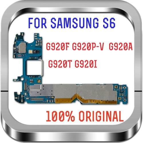 100% Original unlocked Logic Boards for Samsung Galaxy S6 G920A G920T G920V G920F G920I G920P Motherboard with Android System
