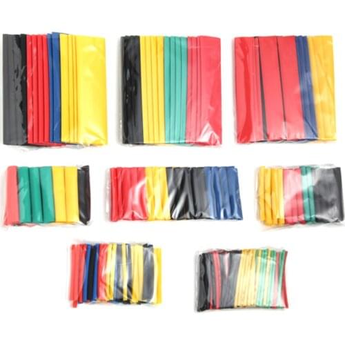 164pcs Set Polyolefin Shrinking Assorted Heat Shrink Tube Wire Cable Insulated Sleeving Tubing Set CLH@8 Waterproof pipe sleeve