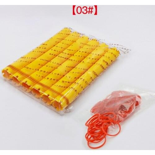 18pcs/set 19*160mm Extra Long Hair Rollers with Rubber Bands Cold Perm Rods Curler Bars Clip Curling Hairdressing Supplies 1549