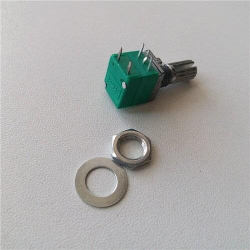 20pcs B5K B10K B20K B50K B100K B500K potentiometer 5P potentiometer 097 with switch volume potentiometer 15mm handle for radio