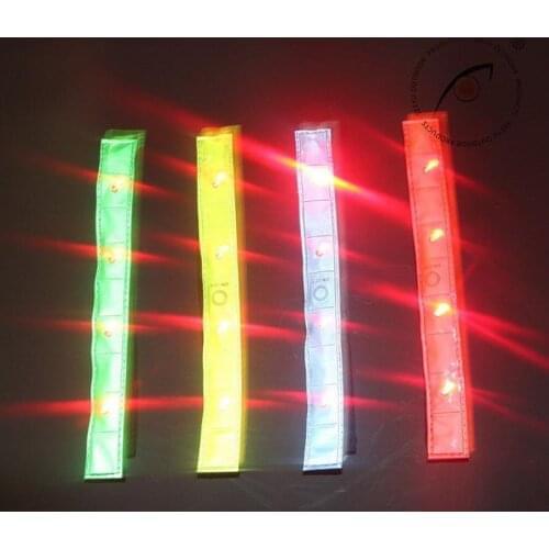 200pcs Outdoor Sport Night Running Bracelet Led Light Safety Belt Arm Leg Warning Wristband sport toy