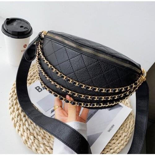 2021 New Casual Women PU Packs Women Solid Color Fashion Waist Packs Chest Bags