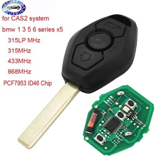 315LP MHZ / 315MHz /433MHZ /868MHZ 3 buttons Remote Key with PCF7953 ID46 Chip for BMW CAS2 5 series E46 E60 E83 E53 E36 E38