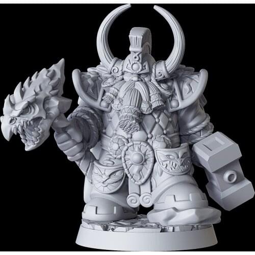 38mm 56mm Resin Model Dwarf Dwarves Warrior Figure Unpaint No Color RW-004