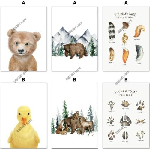 Diamond Embroidery Mountain Forest Animal Diamond Painting Bear Deer Rabbit Fox Full Square Drill Cross Stitch Kits Room Decor