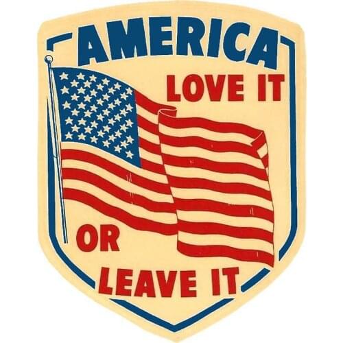 America Love It or Leave It Vinyl Decal Sticker Vintage Car Truck Laptop Trump KK Vinyl Cover Scratches Waterproof PVC