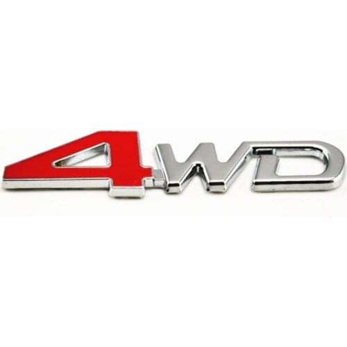 Car-styling 4WD Letter 3D Chrome Metal Car Sticker Emblem Badge Decal Car Auto Decor Styling