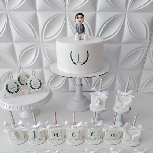 30x30cm 3D tile panel mold plaster wall 3D wall stickers living room wallpaper mural Waterproof 3D Wall sticker Bathroom Kitchen